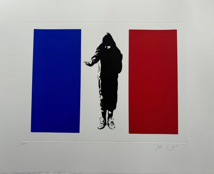 Blek Le Rat (1951) - Beggar in Paris (printer proof)