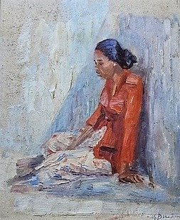 Grietje Brakensiek (1891-1973) - Javaanse vrouw in sarong