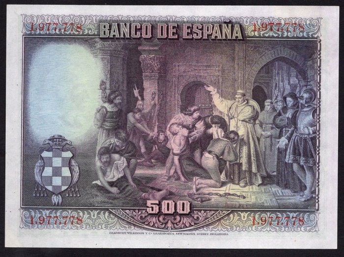 Spanien. - 500 pesetas 1928 - Pick 77  (Ingen mindstepris)