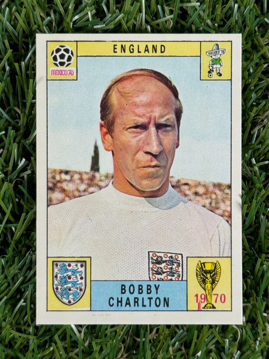 1970 Panini Mexico 70 World Cup England - Bobby Charlton - 1 Card - Næsten så god som ny (NM)