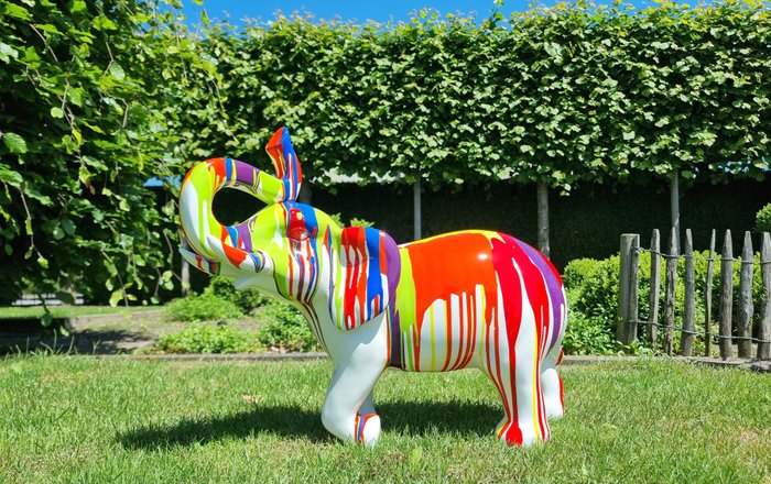 Skulptur, Pop art elephant garden statue - 50 cm - Glasfiber