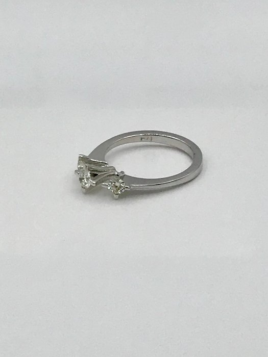 Forlovelsesring - 14 karat Hvidguld -  0.48ct. tw. Diamant (Natur)  - Diamant