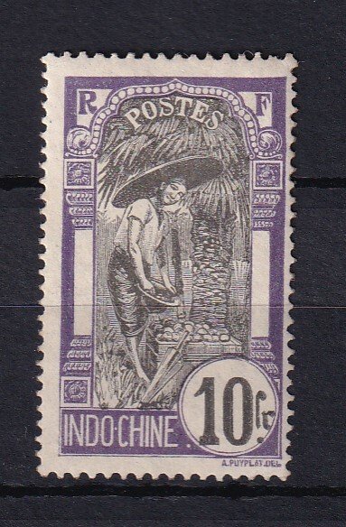 Indokina 1907 - 10 francs lilla - Yvert n° 58