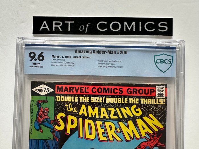 The Amazing Spider-Man #200 - Origin Of Spider-Man Retold - CBCS Graded 9.6 - Extremely High Grade!! - White Pages! - 1 Graded comic - Første udgave - 1980