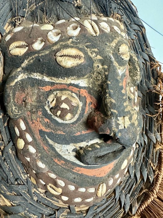 Ancestor mask 1972 felt indsamlet - Sepik-floden - Papua Ny Guinea  (Ingen mindstepris)