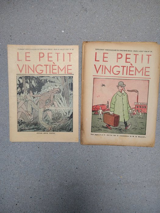 Le Petit Vingtième Nr 30 + 31 - Les nouvelles aventures de Tintin et de Milou - 2 Magasiner - 1936