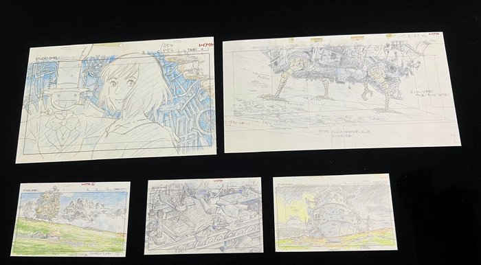 Howl's Moving Castle - 5 Anime Layout set, UV light te - 2008