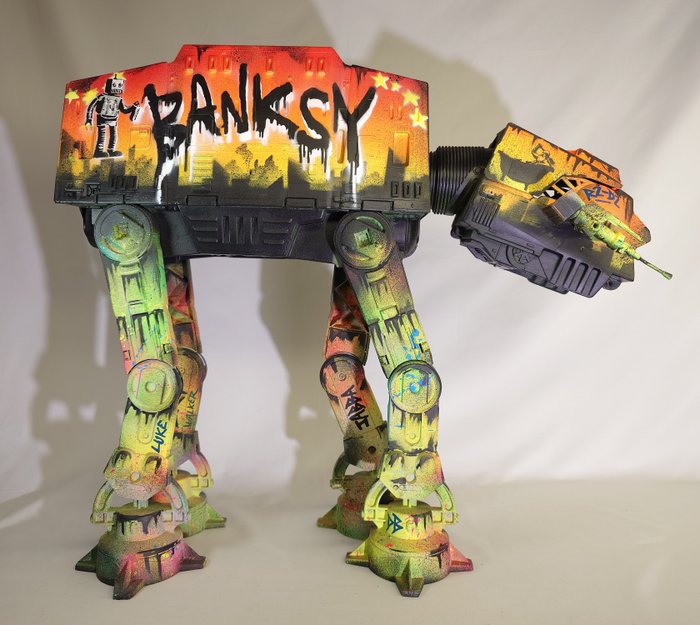 Fictional World (1980) - Banksy´s Glowing Style AT-AT (I am your Father) 55cm