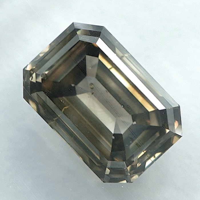 1 pcs Diamant  (Naturfarvet)  - 1.02 ct - Fancy Grålig Gul - SI2 - International Gemological Institute (IGI)