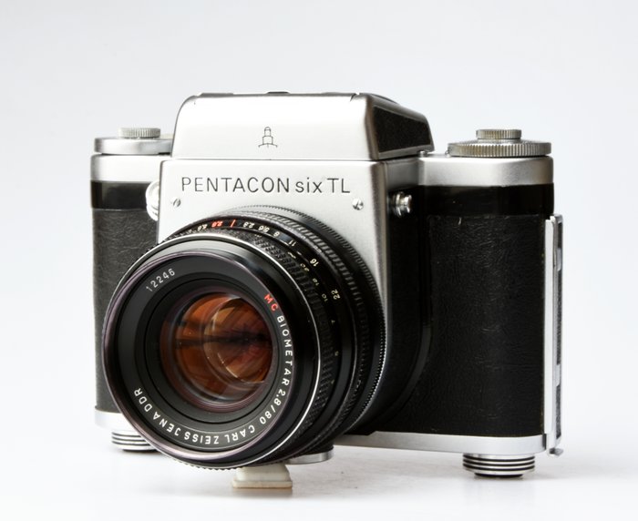 Pentacon Six TL  met  Carl Zeiss Jena DDR Biometar MC 80mm 1:28 Mellemformat kamera