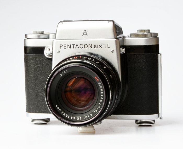 Pentacon Six TL  met  Carl Zeiss Jena DDR Biometar MC 80mm 1:28 Mellemformat kamera