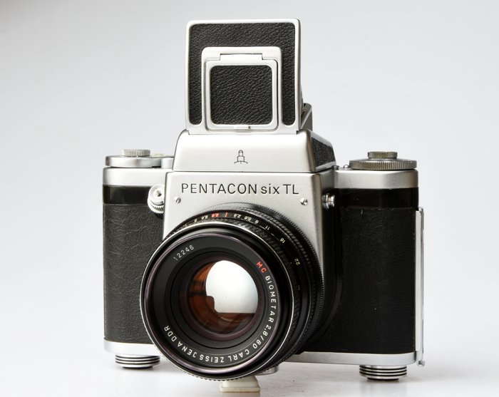 Pentacon Six TL  met  Carl Zeiss Jena DDR Biometar MC 80mm 1:28 Mellemformat kamera