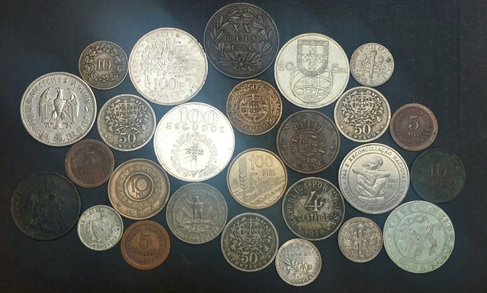 Verden. Mundo - 26 moedas de Prata, Bronze e Nickel  (Ingen mindstepris)