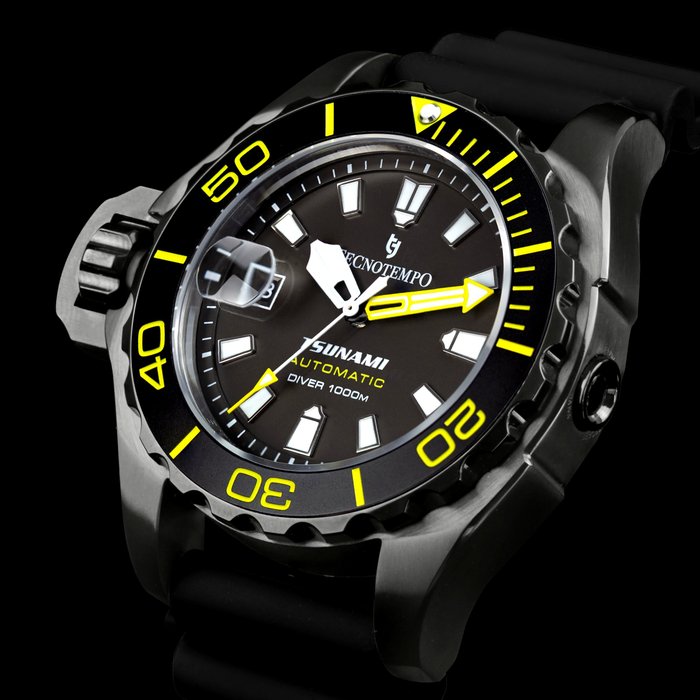 Tecnotempo - Professional Diver 1000M "Tsunami" - Limited Edition - - Ingen mindstepris - TT.1000TS.BY - Mænd - 2011-nu