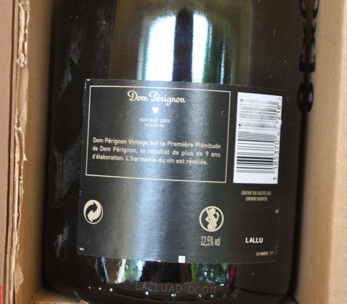 2008 Dom Pérignon - Champagne Brut - 1 Flaske (075L)