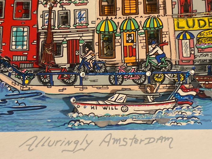 Charles Fazzino (1955) - ALLURINGLY AMSTERDAM, hand signed, limited edition 3D