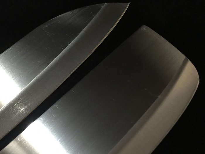 正宗 MASAMUNE / Set of 2 / 菜切 NAKIRI 三得 SANTOKU - Køkkenkniv -  Japansk køkkenkniv - Stål, Træ - Japan