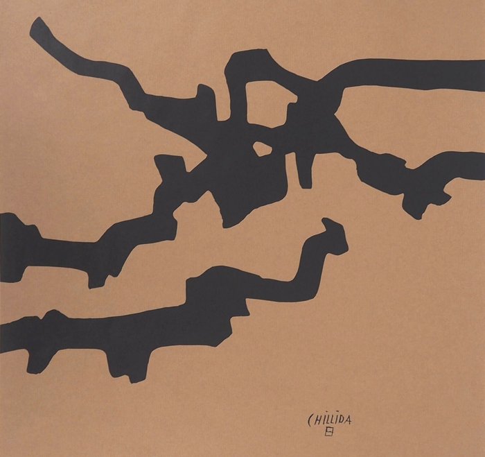 Eduardo Chillida (1924-2002) - Abstraction noire