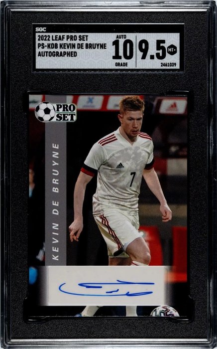 2022 Leaf Pro Set Kevin De Bruyne #PS-KDB Autograph - SGC 9.5 - Auto 10 Graded card