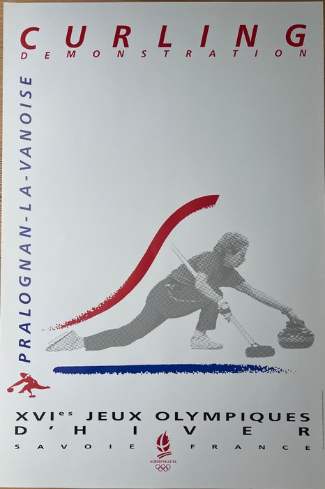 Anonymous - poster pubblicitario- Olimpiadi invernali di Albertville ‘92- Curling - 1990‹erne