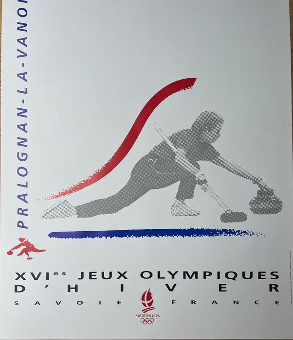 Anonymous - poster pubblicitario- Olimpiadi invernali di Albertville ‘92- Curling - 1990‹erne