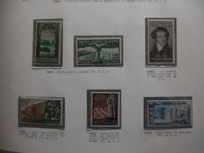 Italienske Republik 1951/1964 - Serie cpl. MNH**