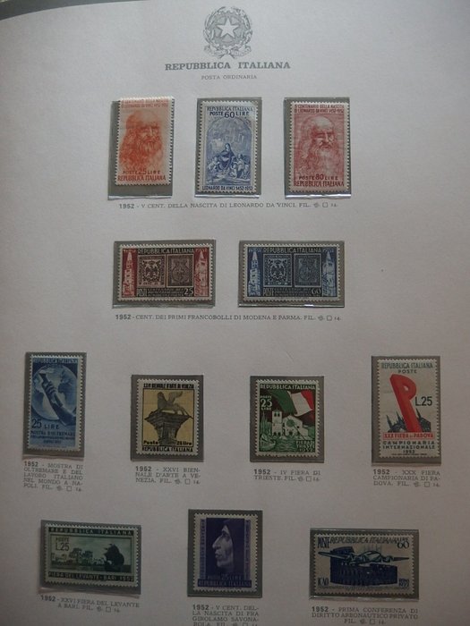 Italienske Republik 1951/1964 - Serie cpl. MNH**