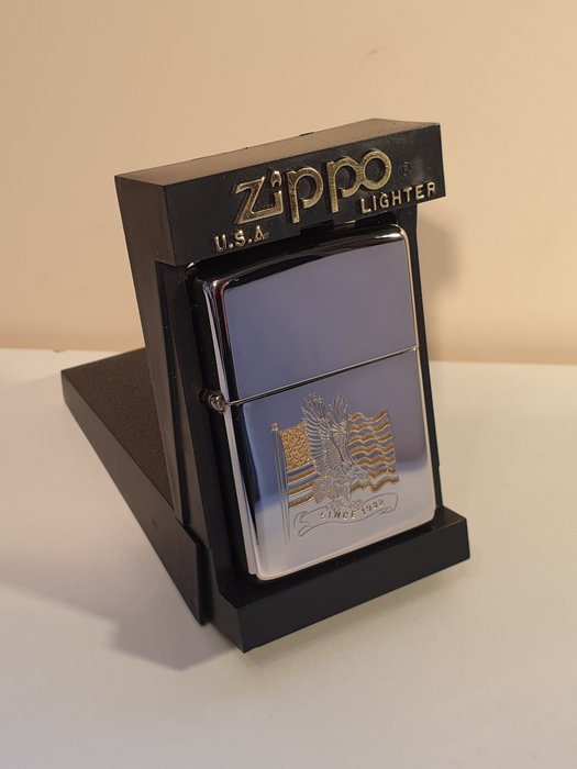 Zippo - Lighter - Forgyldt sølv, Forsølvet