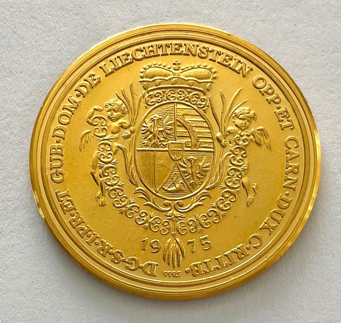 11,15 grams - Guld 999 - Liechtenstein 1975: Fürst Anton Florian.