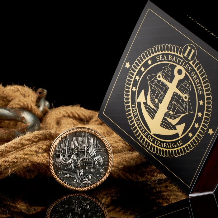 Niue. 5 Dollars 2023 Battle of Trafalgar - Sea Battles, 2 Oz (.999)