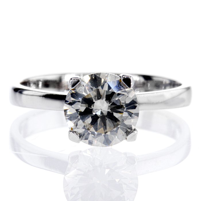 Ingen mindstepris - Forlovelsesring - 14 karat Hvidguld -  1.55ct. tw. Diamant (Natur)