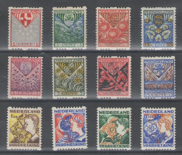 Holland 1926/1932 - Rullende barn - NVPH R74/R77 + R78/R81 + R94/R97