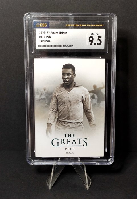 2021 Futera Unique Pelé Turquoise /85 CSG 9.5 Graded card