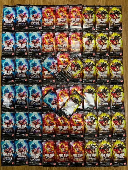 Bandai - 60 Booster pack - 3 different packs - Dragon Ball Super Card Game Japanese