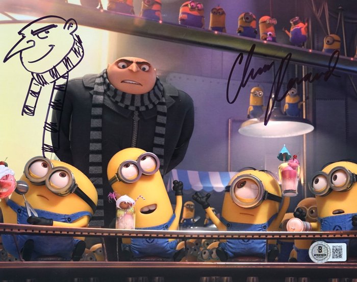 Minions, Despicable Me - Director - Chris Renaud - Autograph Scketch, Photo with Beckett COA