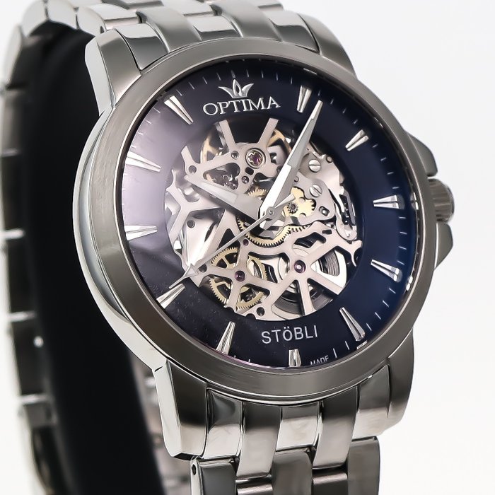 Optima - Stöbli Skeleton - Swiss automatic - OSA483SK-SS-9 - Ingen mindstepris - Mænd - 2011-nu