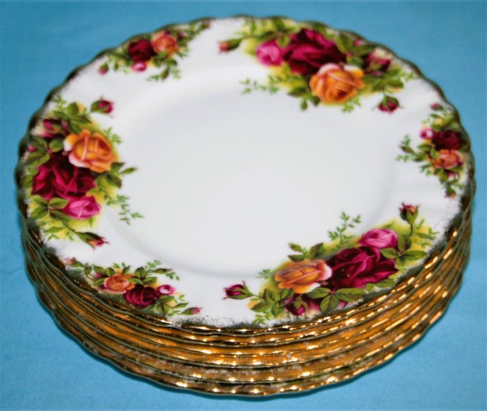 Royal Albert - Tallerken (6) - Salad Plates - Old country roses - Porcelæn