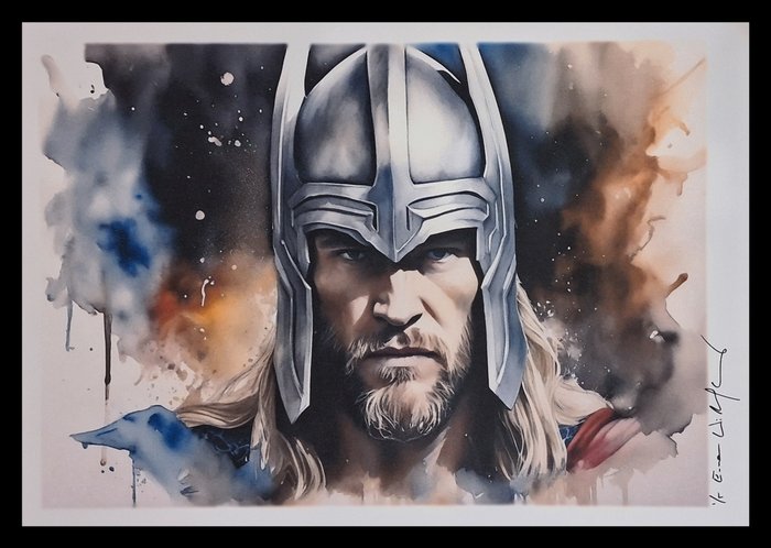 Thor - watercolor edition by Emma Wildfang - Large size