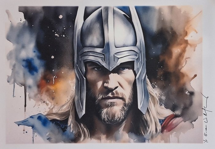 Thor - watercolor edition by Emma Wildfang - Large size