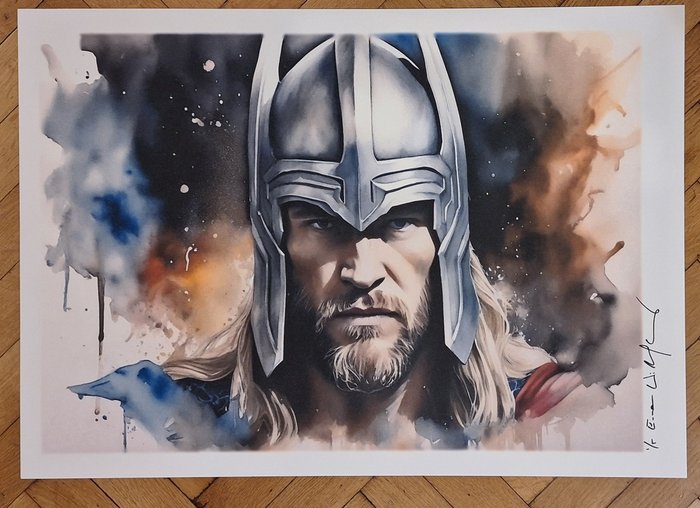 Thor - watercolor edition by Emma Wildfang - Large size