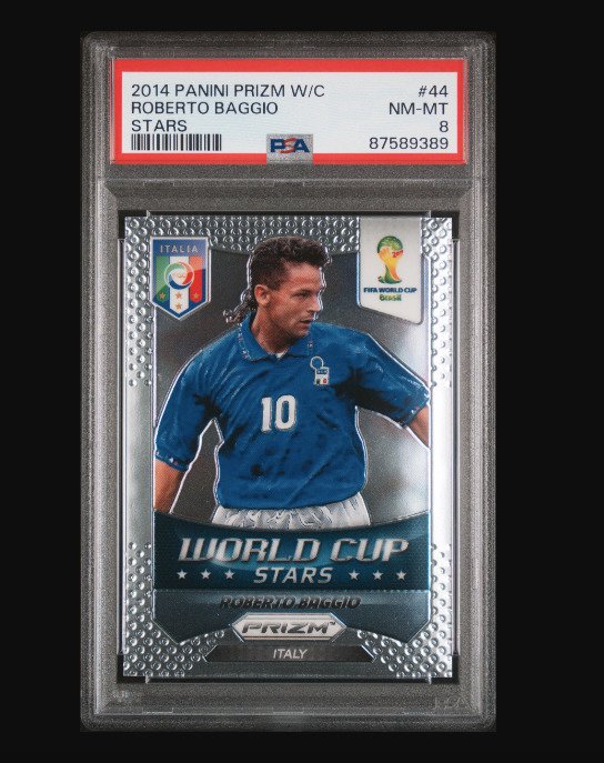 2014 Panini Prizm World Cup Roberto Baggio #44 PSA 8 - 1 Graded card