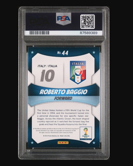 2014 Panini Prizm World Cup Roberto Baggio #44 PSA 8 - 1 Graded card