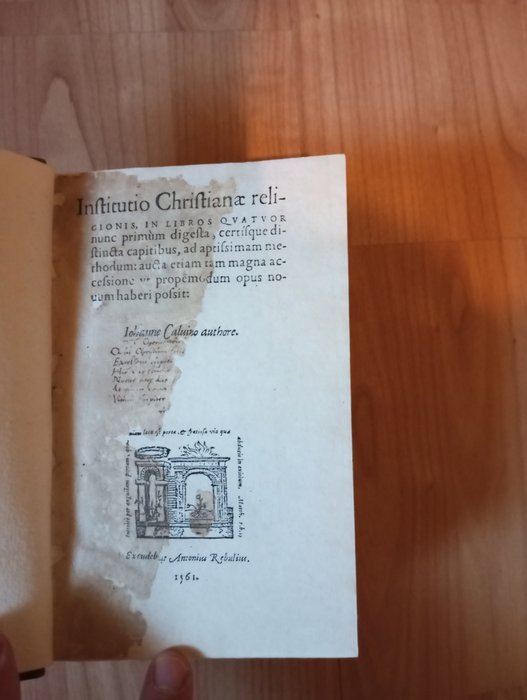 Jean Calvin - Instructio Christiane religionis - 1561