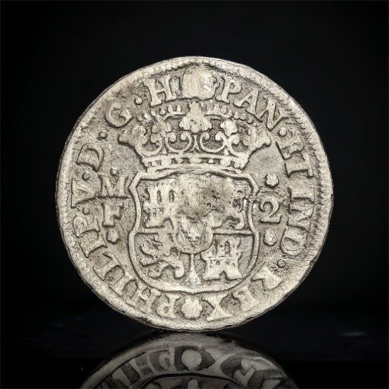 Spanien. 2 Reales 1734. Mexico M.F.