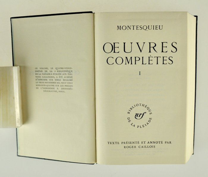 Montesquieu - Œuvres Complètes - 1960-1969