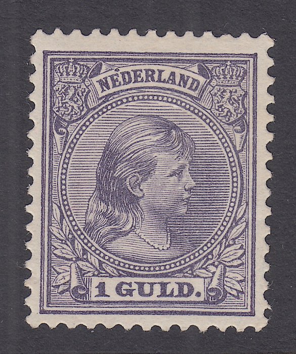 Holland 1891 - Dronning Wilhelmina med pladefejl - NVPH 44