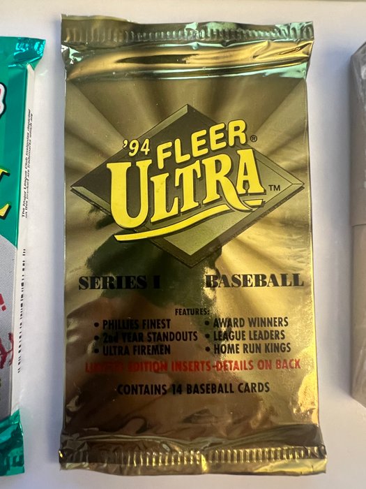 1994 Fleer Ultra, Flair Series 1, Extra Bases Premiere Edition - 4 Pack - Næsten så god som ny (NM)