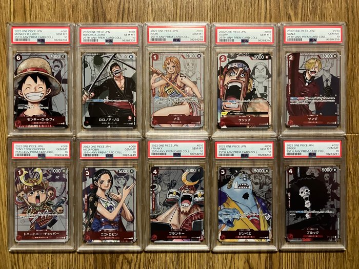 Bandai - 10 Graded card - 25th Anniversary Straw Hat Pirates - One piece - PSA 10