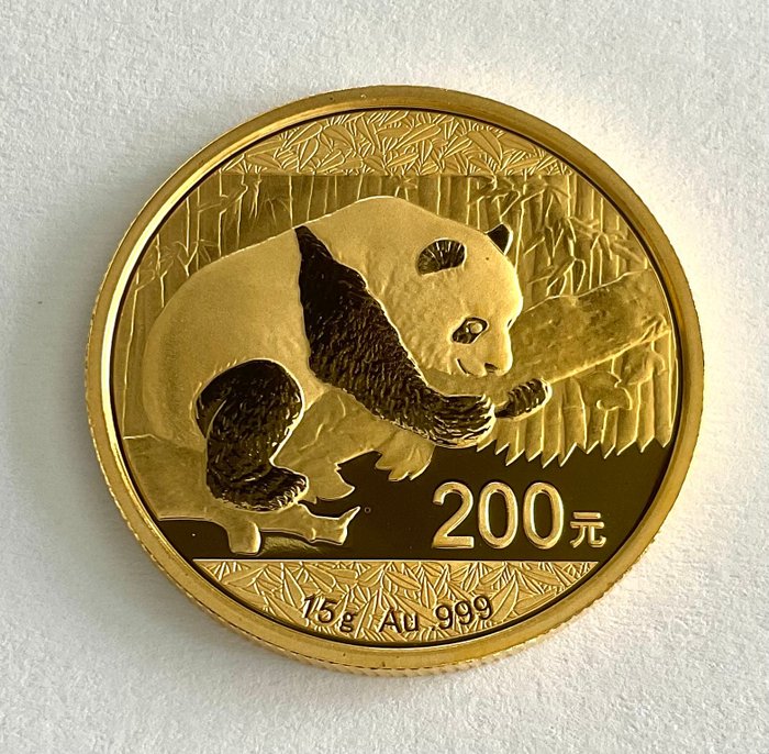 Kina. 200 Yuan 2016 - Panda - 15 g