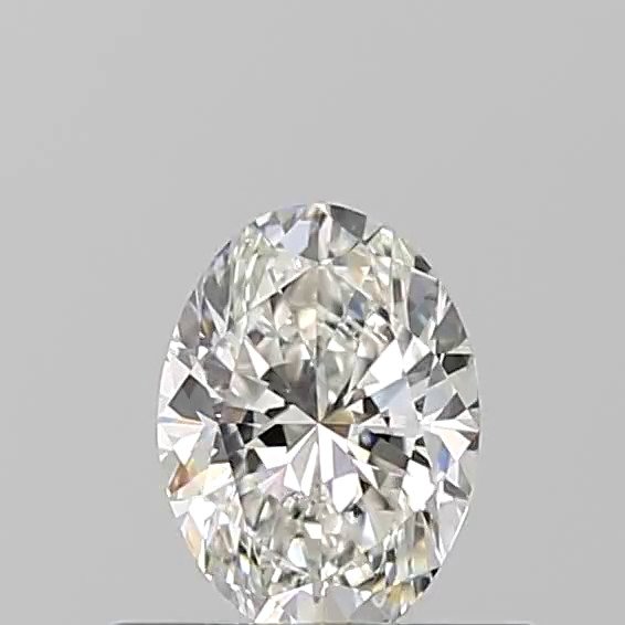 Ingen mindstepris - 1 pcs Diamant  (Natur)  - 0.50 ct - Oval - G - VVS2 - Gemological Institute of America (GIA)